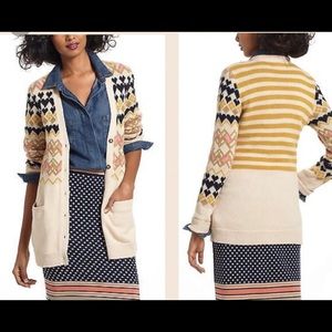 Anthropologie Fiet Voor 2 Argyle Intarsia Cardi